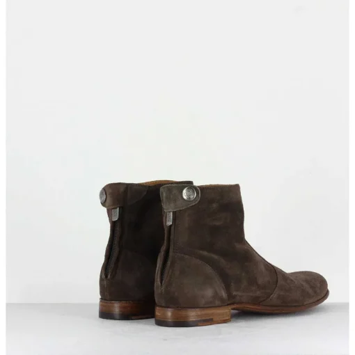 Bottines Plates Courtes En Daim Beige Perla37031T - Alberto Fasciani