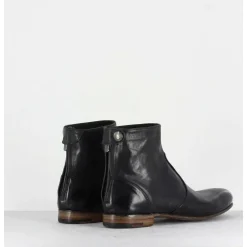 Bottines Plates En Cuir Noir Alberto Fasciani - Perla37031