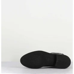 Bottines Plates En Cuir Noir - Camil 70009 Black