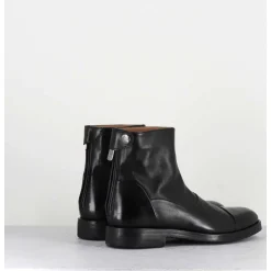 Bottines Plates En Cuir Noir - Camil 70009 Black