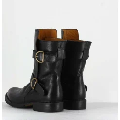 Bottines Style Motarde En Cuir Noir Fiorentini Baker - 713 Eternity