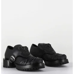 Chaussures En Cuir A Tete De Lion & Talon Cylindrique - Lion Nappa Nero