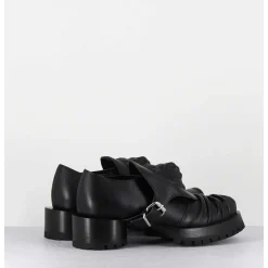 Chaussures En Cuir A Tete De Lion & Talon Cylindrique - Lion Nappa Nero