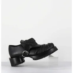Chaussures En Cuir A Tete De Lion & Talon Cylindrique - Lion Nappa Nero