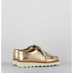 Chaussures Legeres En Cuir Dore Frange Amovible - 6549 Air Frangia