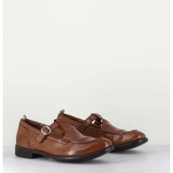 Chaussures Mary-Jane En Cuir Marron - Lex535 Sughero