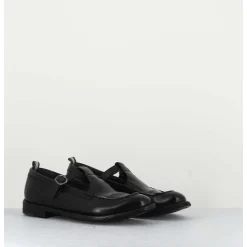 Chaussures Mary-Jane En Cuir Noir - Lex535 Nero