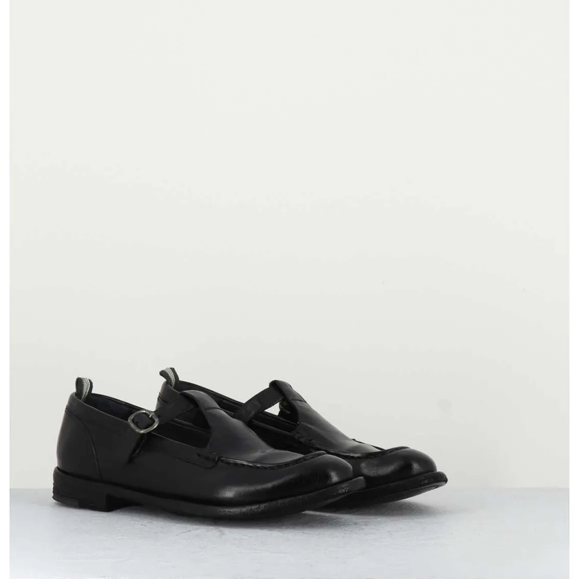 Chaussures Mary-Jane En Cuir Noir - Lex535 Nero
