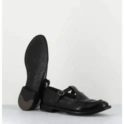 Chaussures Mary-Jane En Cuir Noir - Lex535 Nero
