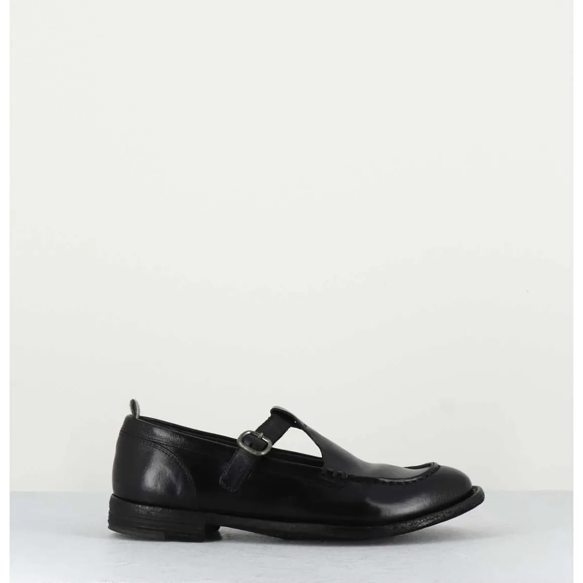 Chaussures Mary-Jane En Cuir Noir - Lex535 Nero