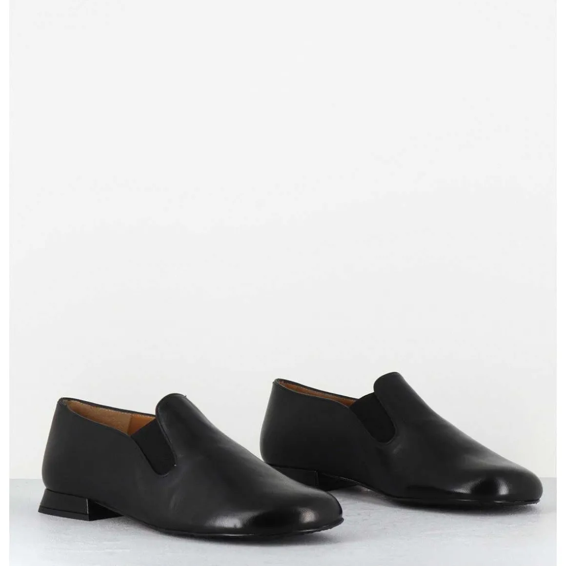 Chaussures Minimalistes En Cuir Souple Noir - Lopez Black Napa