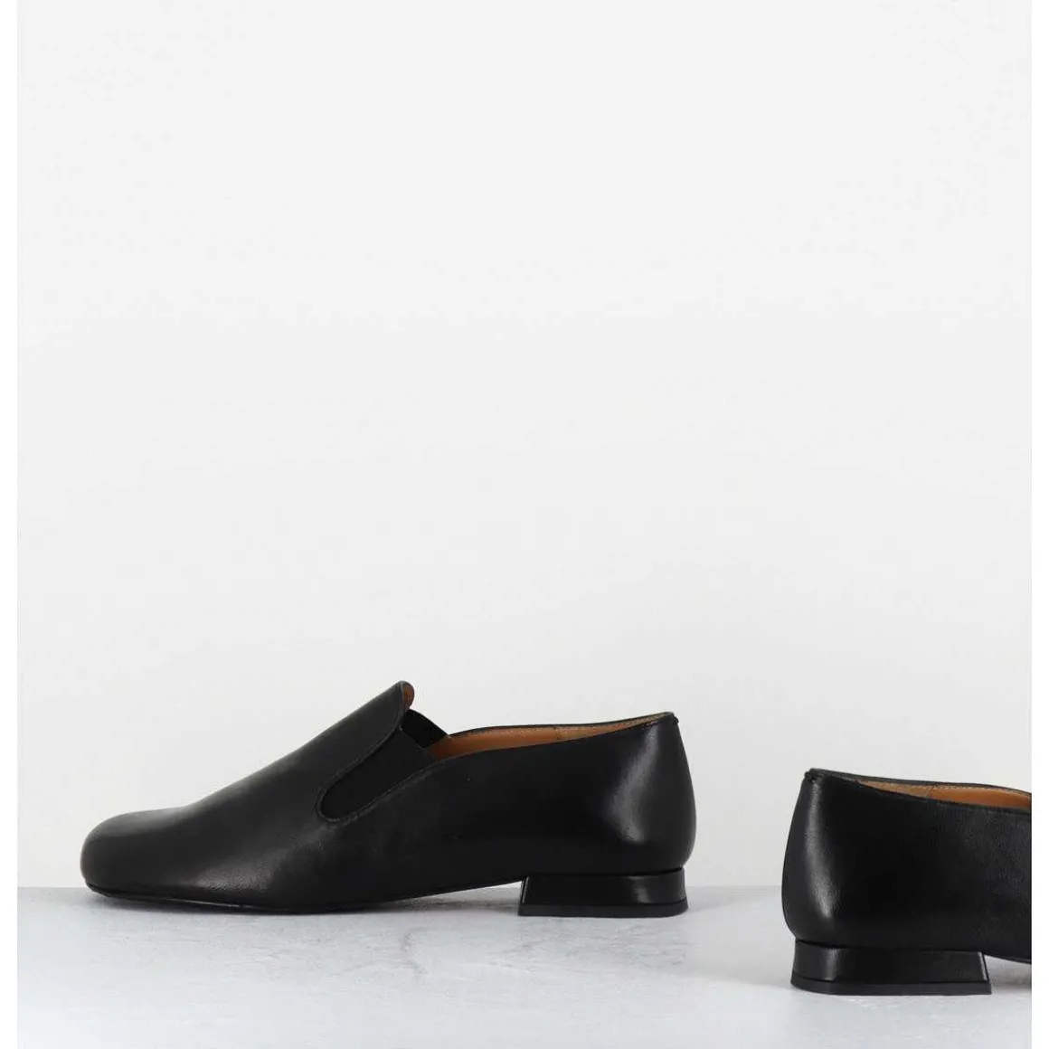 Chaussures Minimalistes En Cuir Souple Noir - Lopez Black Napa