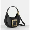Cindy Golden Buckle - Croco Noir
