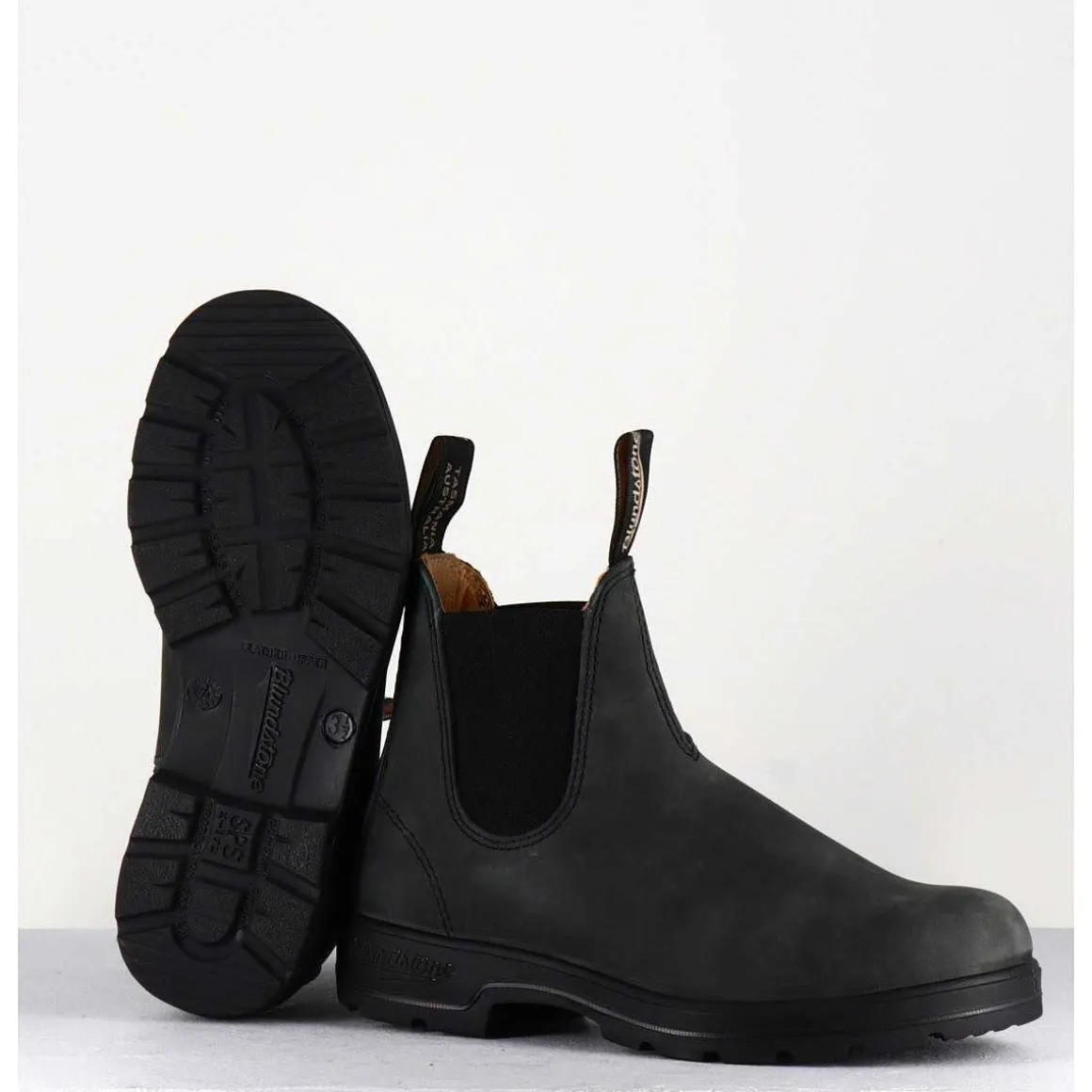 Classic Chelsea Boots En Cuir Nubuck Noir - 587 Rustic Black