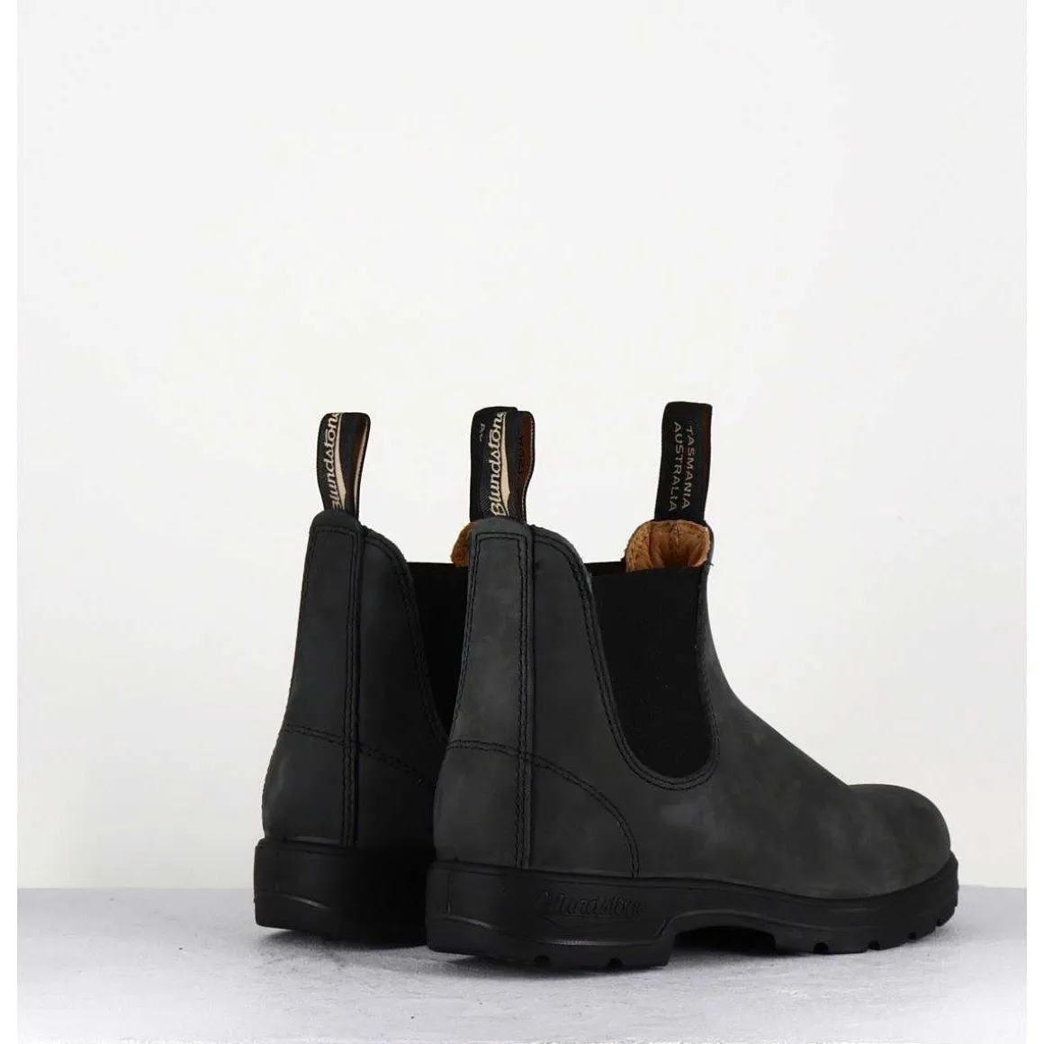 Classic Chelsea Boots En Cuir Nubuck Noir - 587 Rustic Black