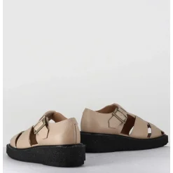 Creepers En Cuir Graine Beige - Glick Cowhide
