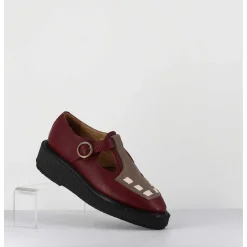 Creppers Mary-Jane En Cuir Bordeaux - Doublet Cowhide