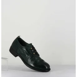 Derbies A Boutonniere En Cuir Vert Bouteille - Calixte 035 Bouteille