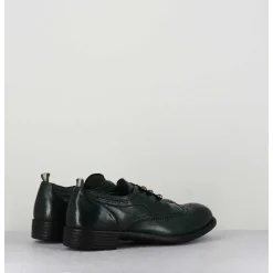 Derbies A Boutonniere En Cuir Vert Bouteille - Calixte 035 Bouteille