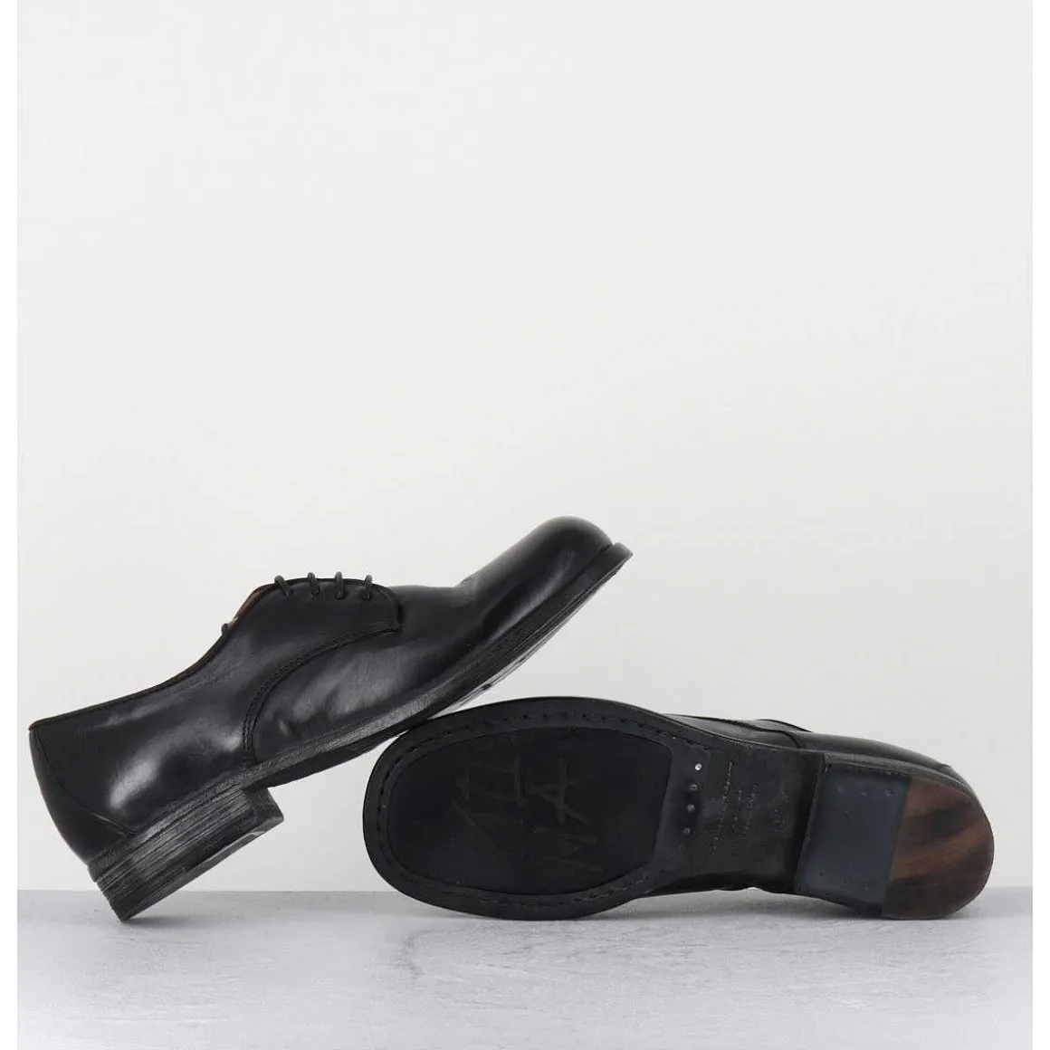 Derbies A Lacets En Cuir Noir Ligne Japonisante - 45401A Cris Nero