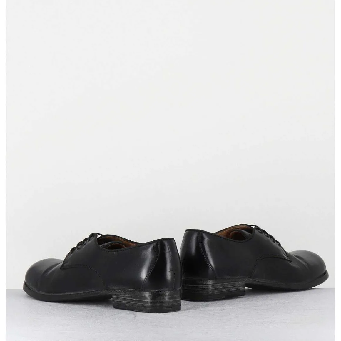 Derbies A Lacets En Cuir Noir Ligne Japonisante - 45401A Cris Nero