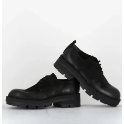 Derbies A Lacets En Nubuck Noir - Dabran Bis Siena Nero