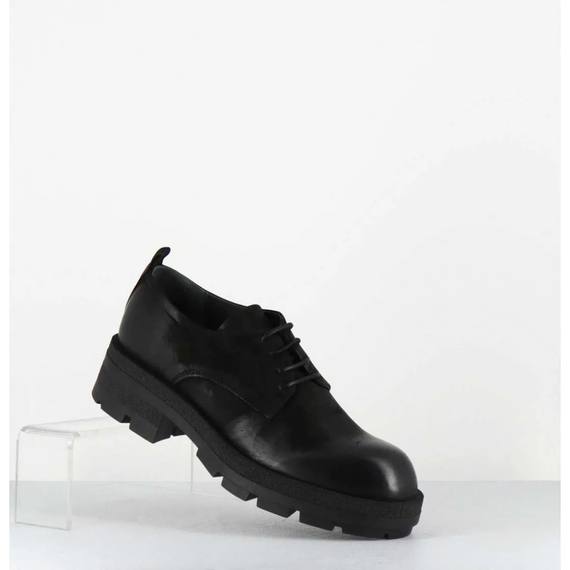 Derbies A Lacets En Nubuck Noir - Dabran Bis Siena Nero
