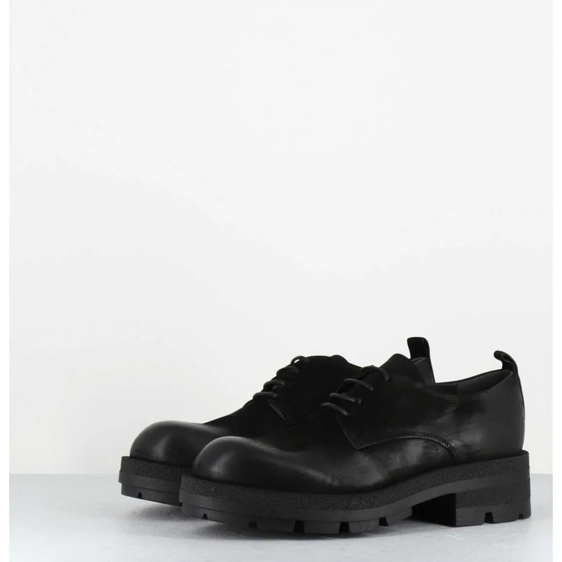 Derbies A Lacets En Nubuck Noir - Dabran Bis Siena Nero