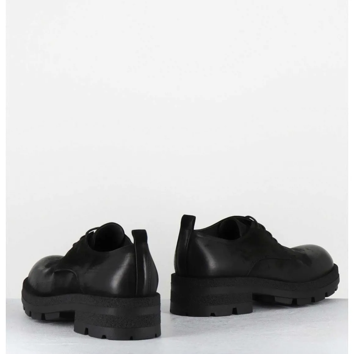 Derbies A Lacets En Nubuck Noir - Dabran Bis Siena Nero
