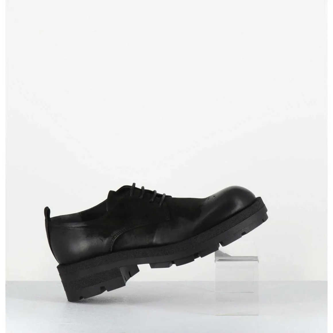 Derbies A Lacets En Nubuck Noir - Dabran Bis Siena Nero