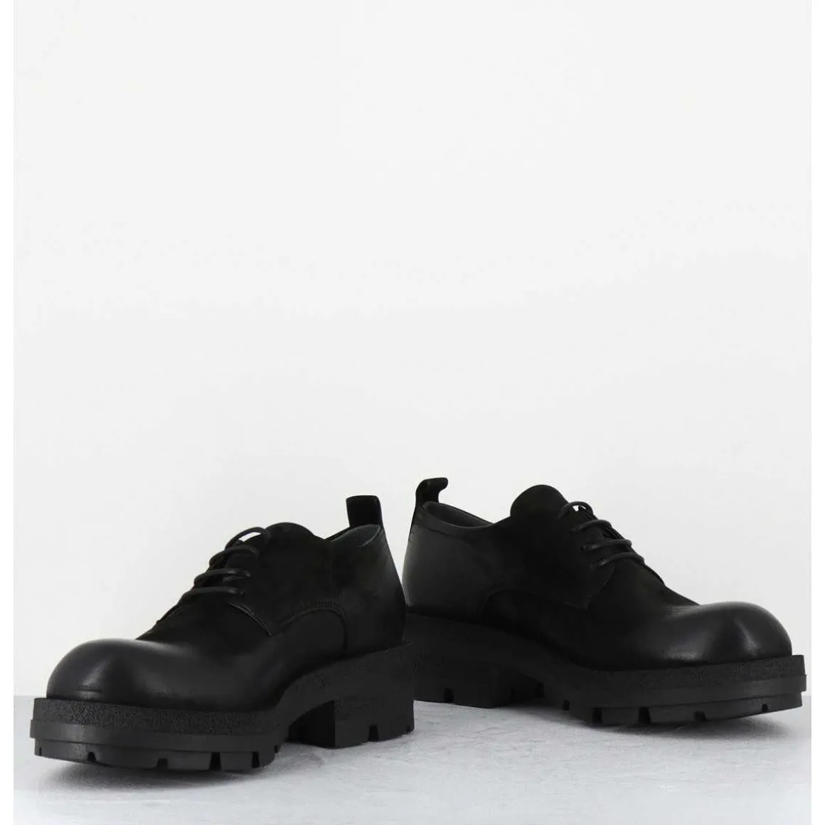 Derbies A Lacets En Nubuck Noir - Dabran Bis Siena Nero