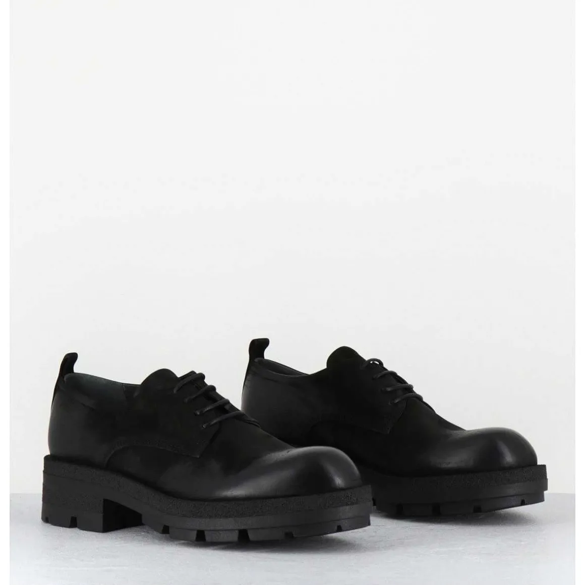 Derbies A Lacets En Nubuck Noir - Dabran Bis Siena Nero