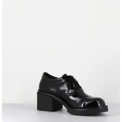 Derbies A Talon En Cuir Vernis Souple Noir - Yoshi Naplak Nero