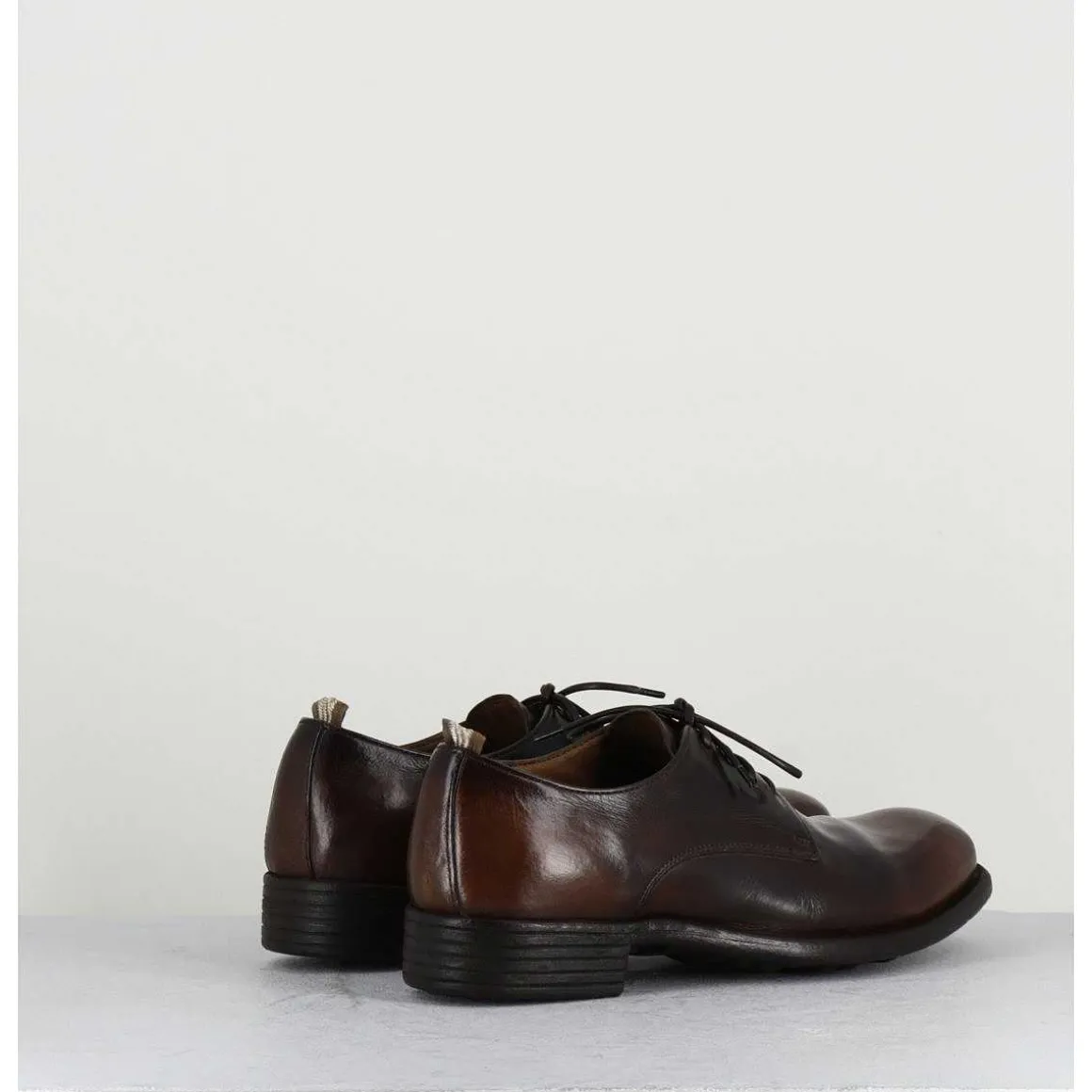 Derbies En Cuir Marron "Tie&Dye" - Calixte01 Old Moro
