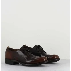 Derbies En Cuir Marron "Tie&Dye" - Calixte01 Old Moro