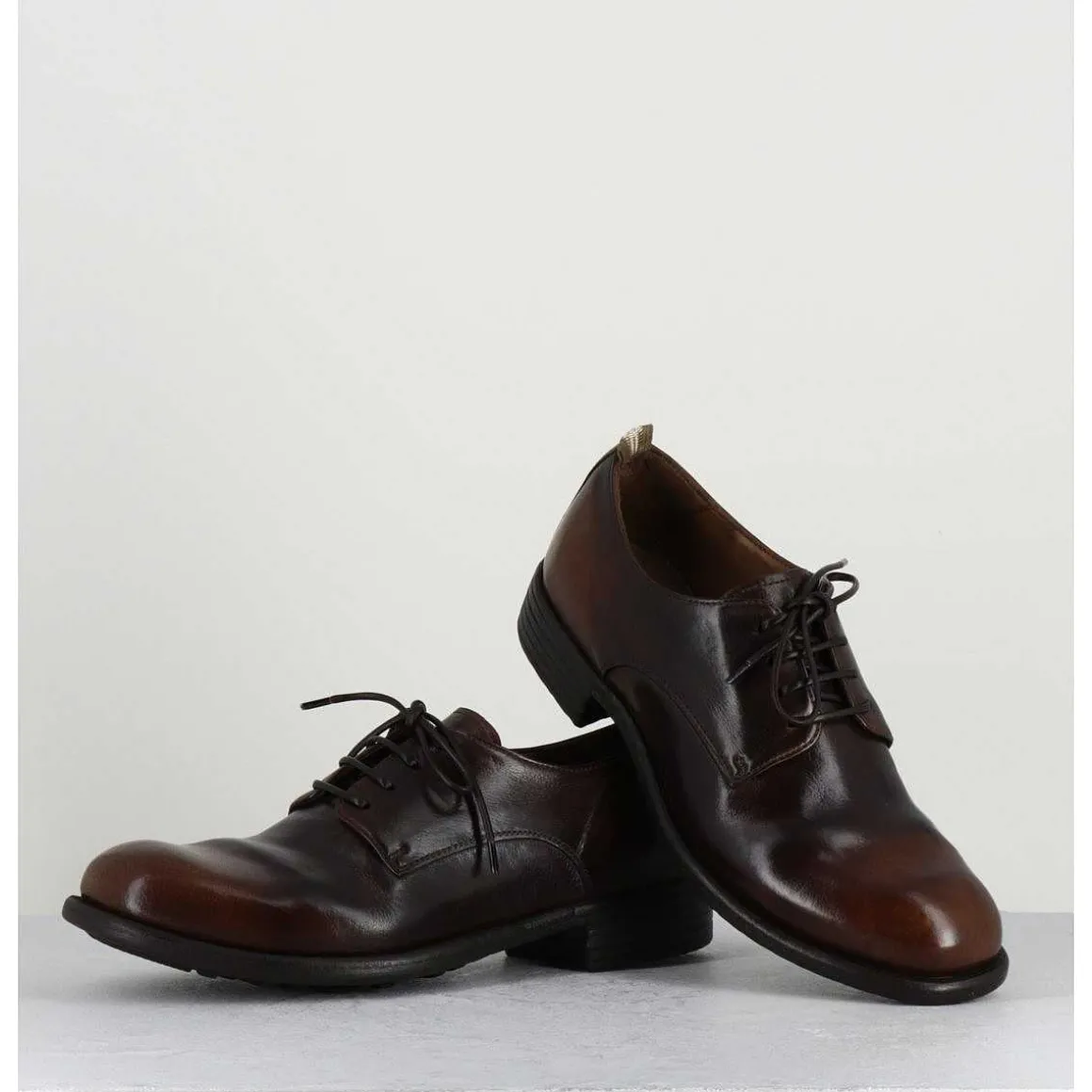Derbies En Cuir Marron "Tie&Dye" - Calixte01 Old Moro
