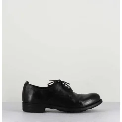Derbies En Cuir Noir A Lacets - Calixte01 Nero