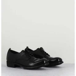 Derbies En Cuir Noir A Lacets - Calixte01 Nero