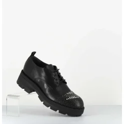 Derbies En Cuir Noir Bout Cloute - Dabran Siena Nero