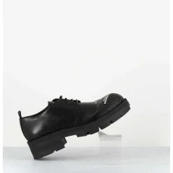Derbies En Cuir Noir Bout Cloute - Dabran Siena Nero