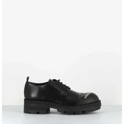 Derbies En Cuir Noir Bout Cloute - Dabran Siena Nero