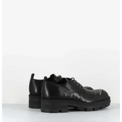 Derbies En Cuir Noir Bout Cloute - Dabran Siena Nero
