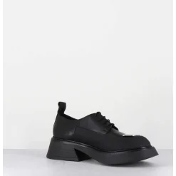 Derbies En Cuir Noir Bout Metallique - Pike Savana Nero