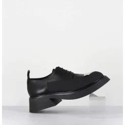 Derbies En Cuir Noir Bout Metallique - Pike Savana Nero