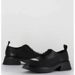 Derbies En Cuir Noir Bout Metallique - Pike Savana Nero