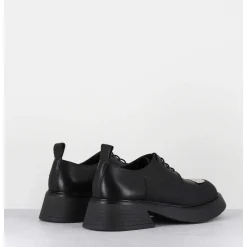 Derbies En Cuir Noir Bout Metallique - Pike Savana Nero