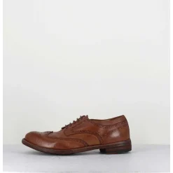 Derbies Fleuris En Cuir Camel - Lexikon001 Tabacco
