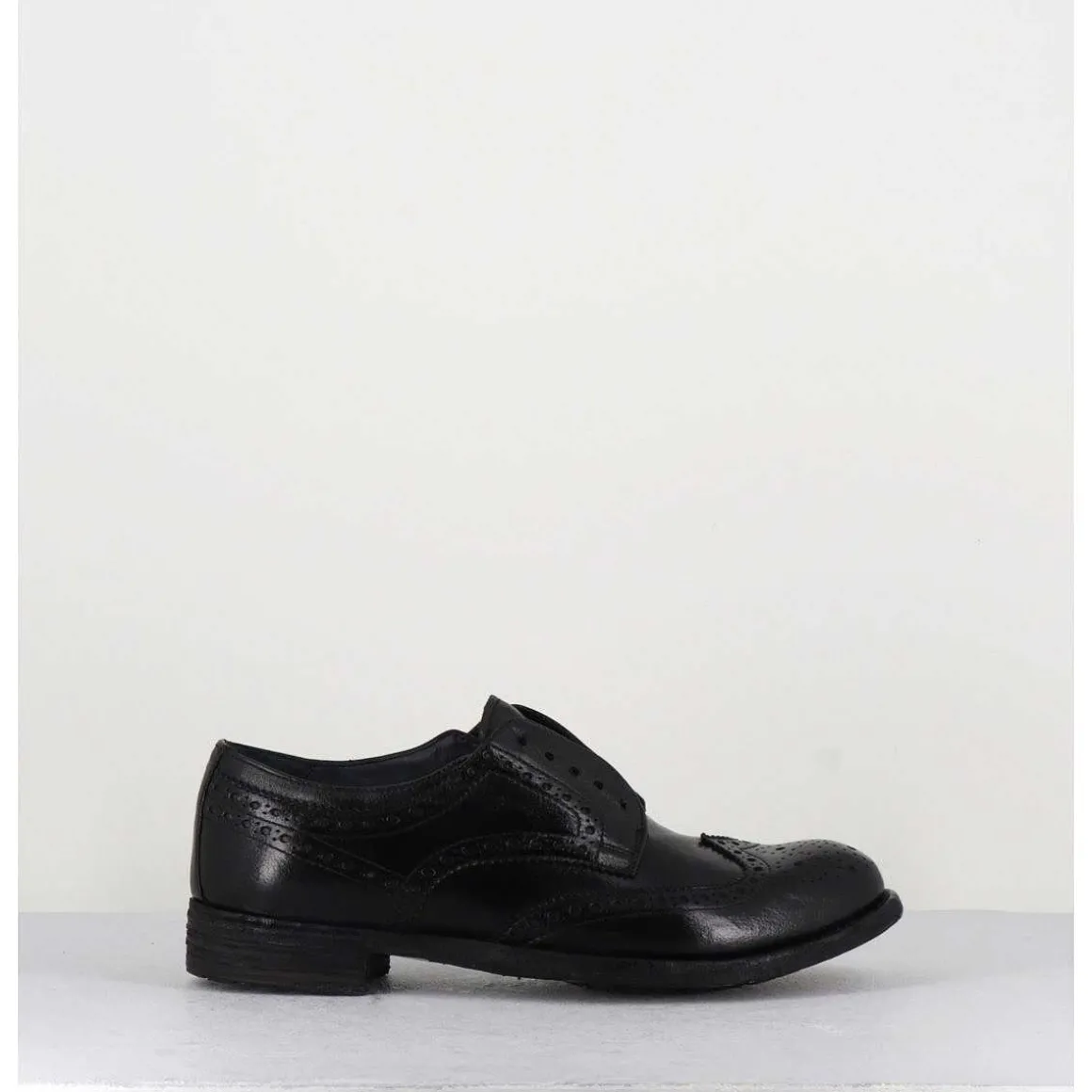 Derbies Fleuris En Cuir Noir - Lexikon001 Nero