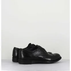 Derbies Fleuris En Cuir Noir - Lexikon001 Nero