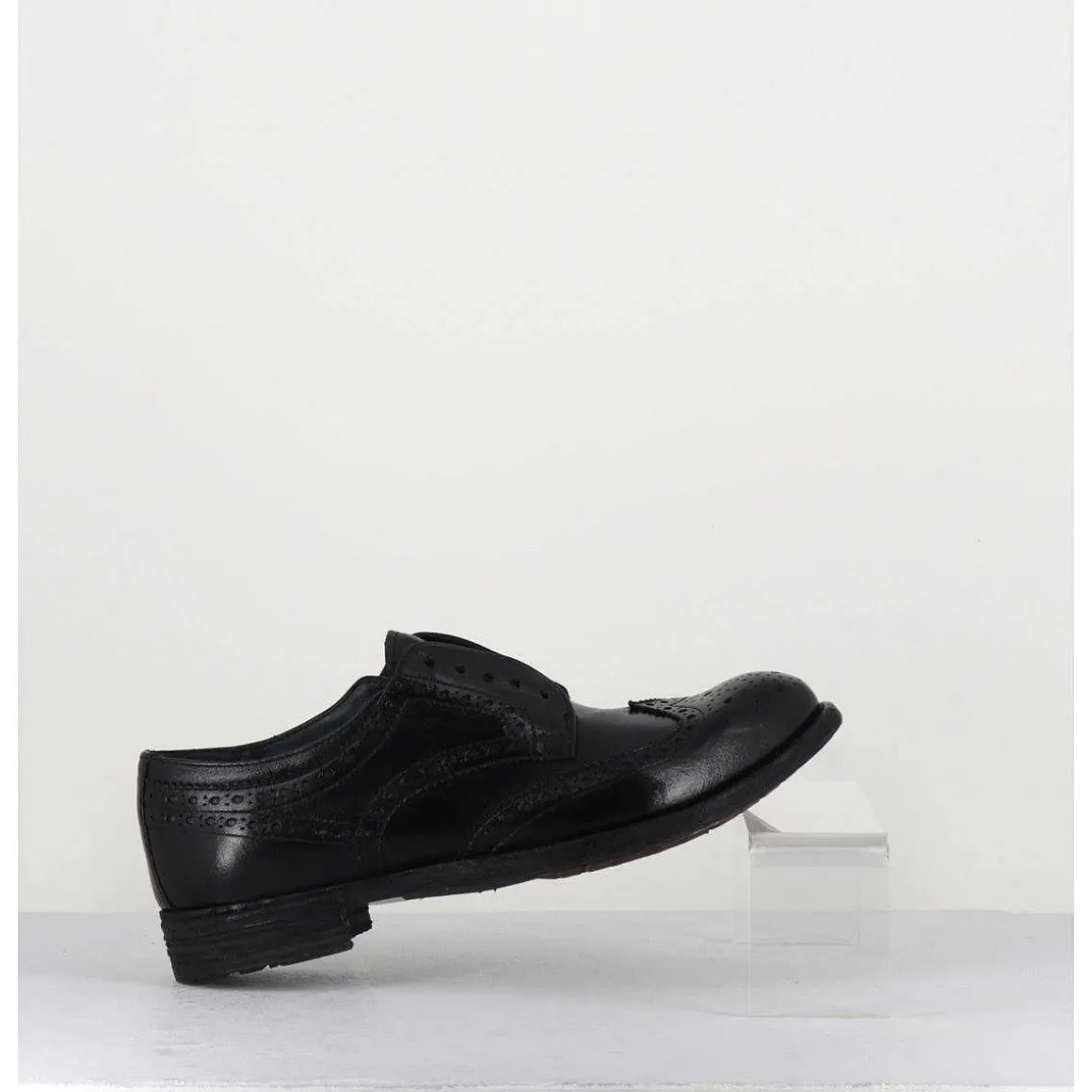 Derbies Fleuris En Cuir Noir - Lexikon001 Nero
